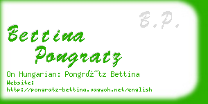 bettina pongratz business card